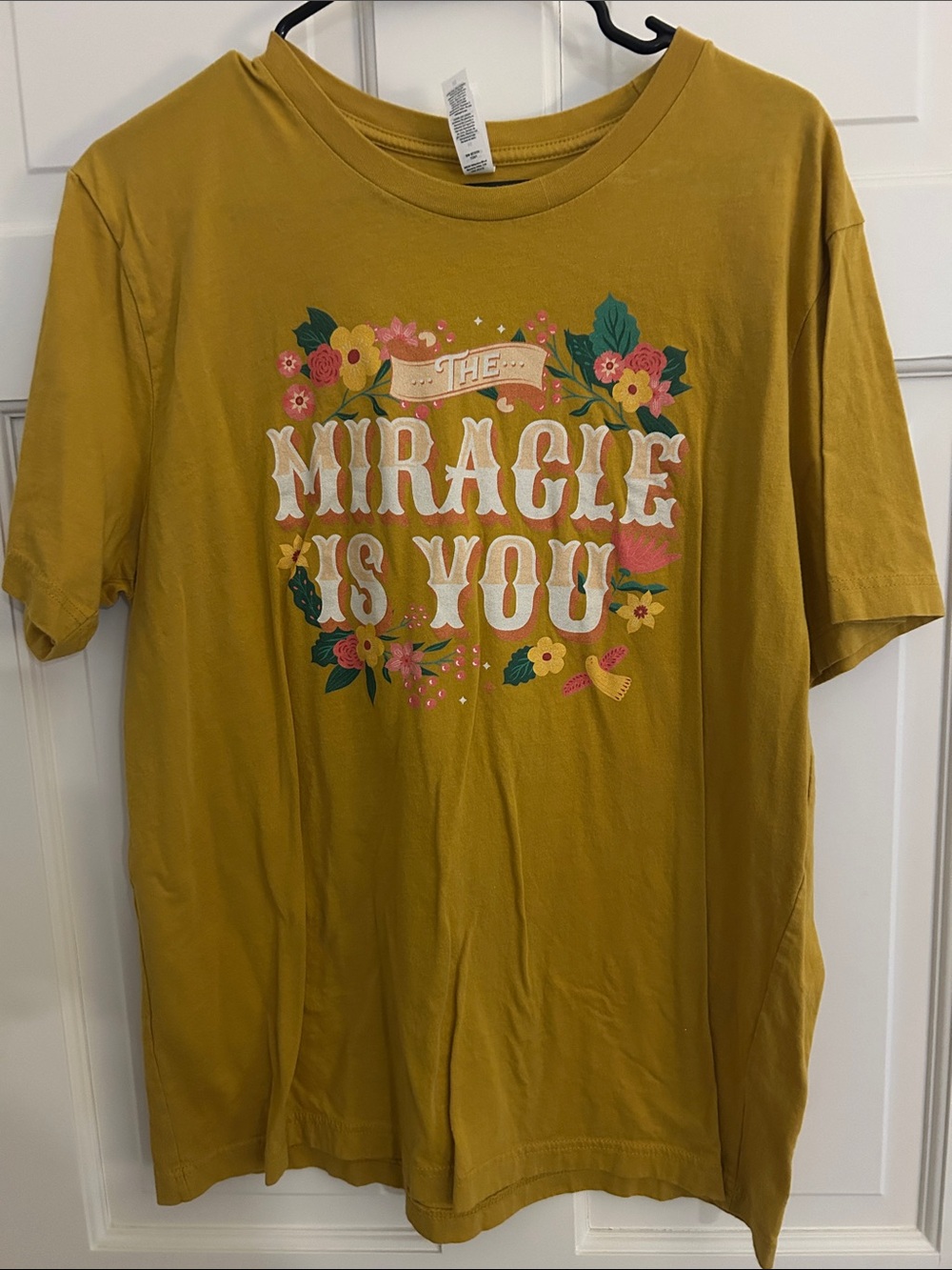 Mustard Graphic Tee "The Miracle Is You"